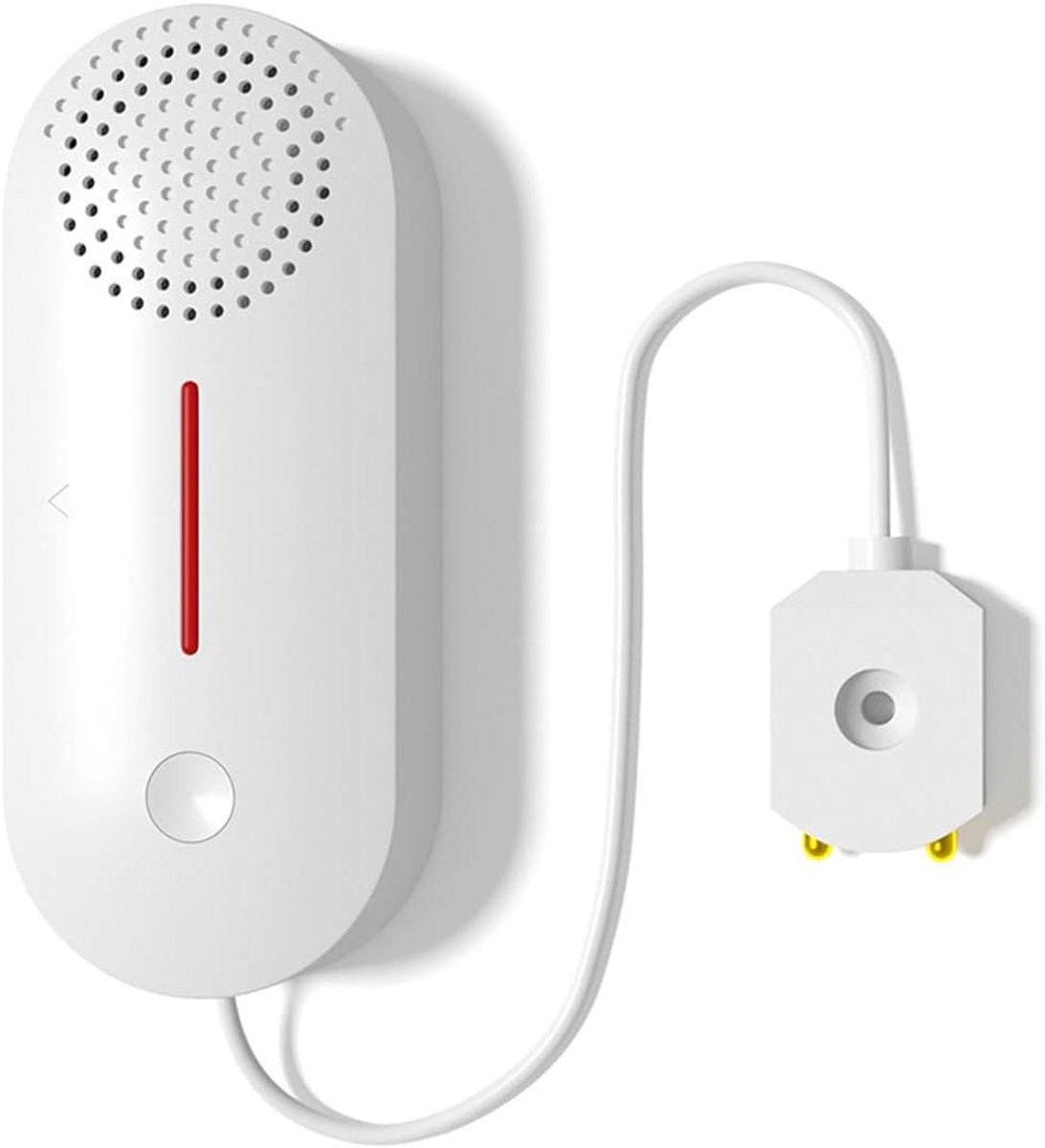 Waterleksensor - Draadloze Detector - Water Overlast Voorkomen - App Bediening - Mini Formaat - Wit