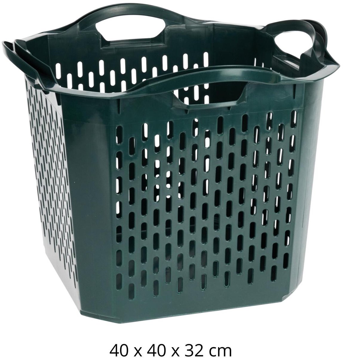 Storage Solutions Haardblokken houtblokken opberg mand / box - 2x - mand - 40 x 40 x 32 cm - kunststof - groen — cadeau in Cadeau-ideeën - foto 7