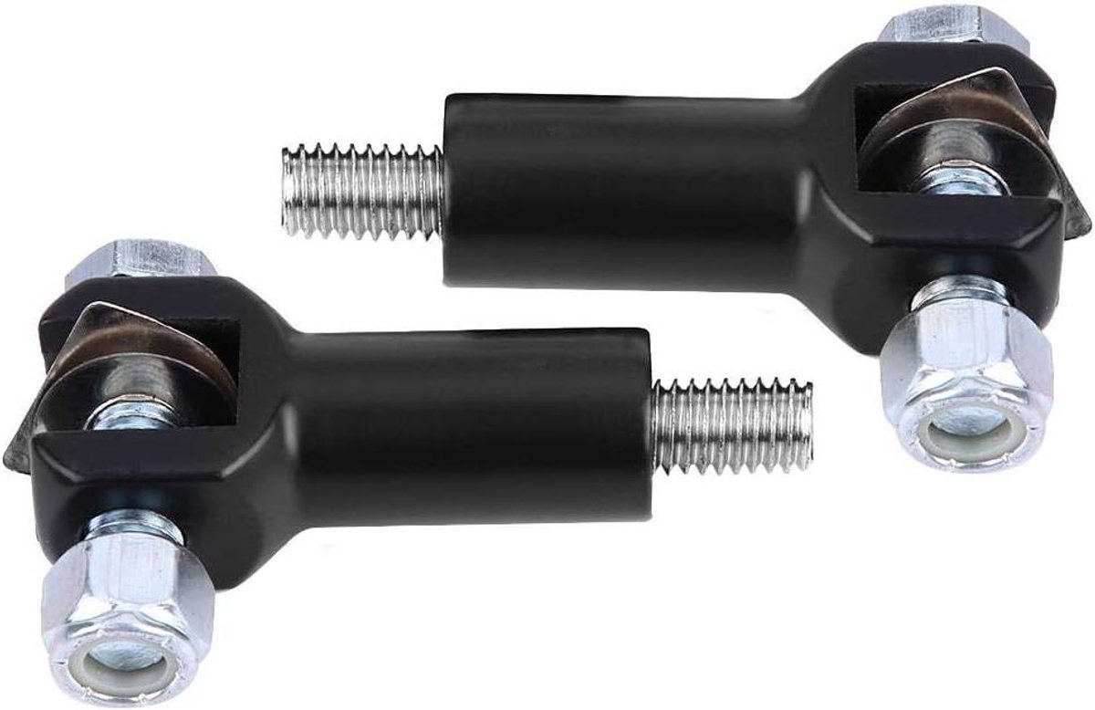 Motorfiets Voetsteunen - Achterzit Steunen - Comfortabel Rijden - Roestvrij Staal - 10 mm Schroefdraad - Zwart