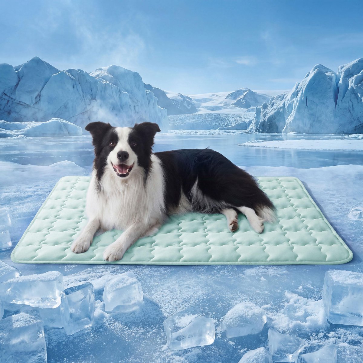 Cooling Hondenmat Q-Max >0.5 - Verkoelende Koelmat voor Hond en Kat - Wasbaar en Antislip - Ademend Zomerbed - Groen - 29 x 21 inch (Medium)