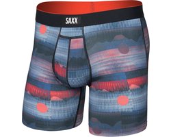 SAXX Heren Boxershort Multi-Sport Mesh - Boxer met BallPark Pouch® PRO - Lichtgewicht Sport Ondergoed - Mystery Peaks - Multicolor - S