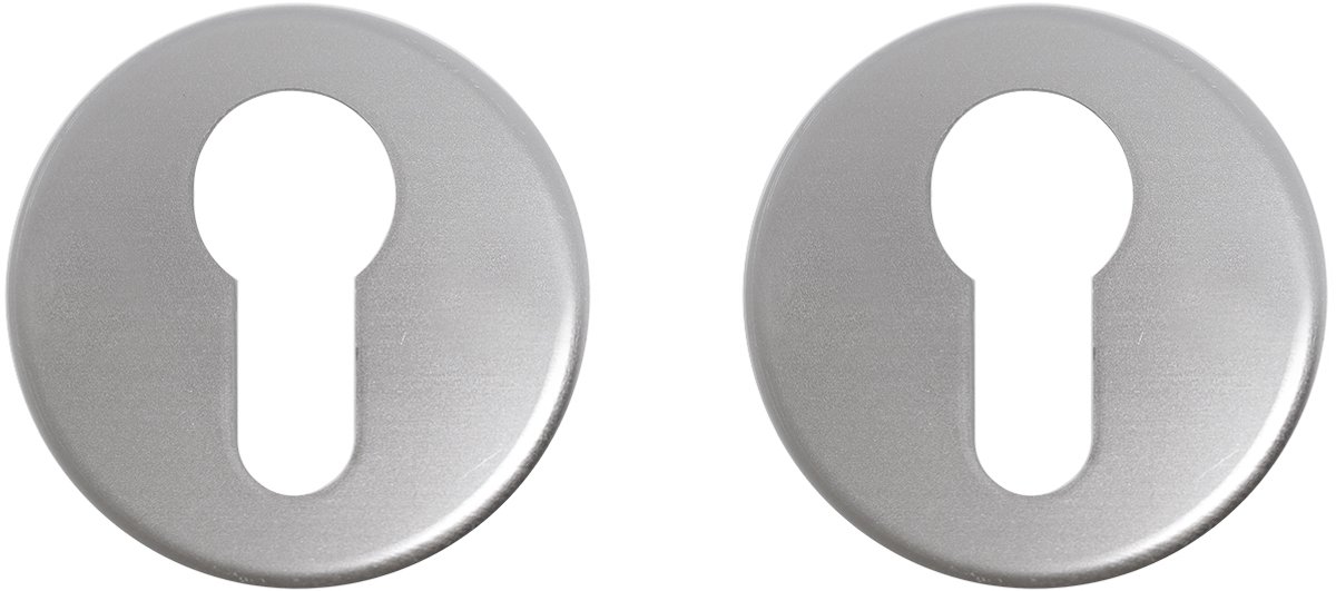 Klikrozet voor cilinder aluminium rond | Per set