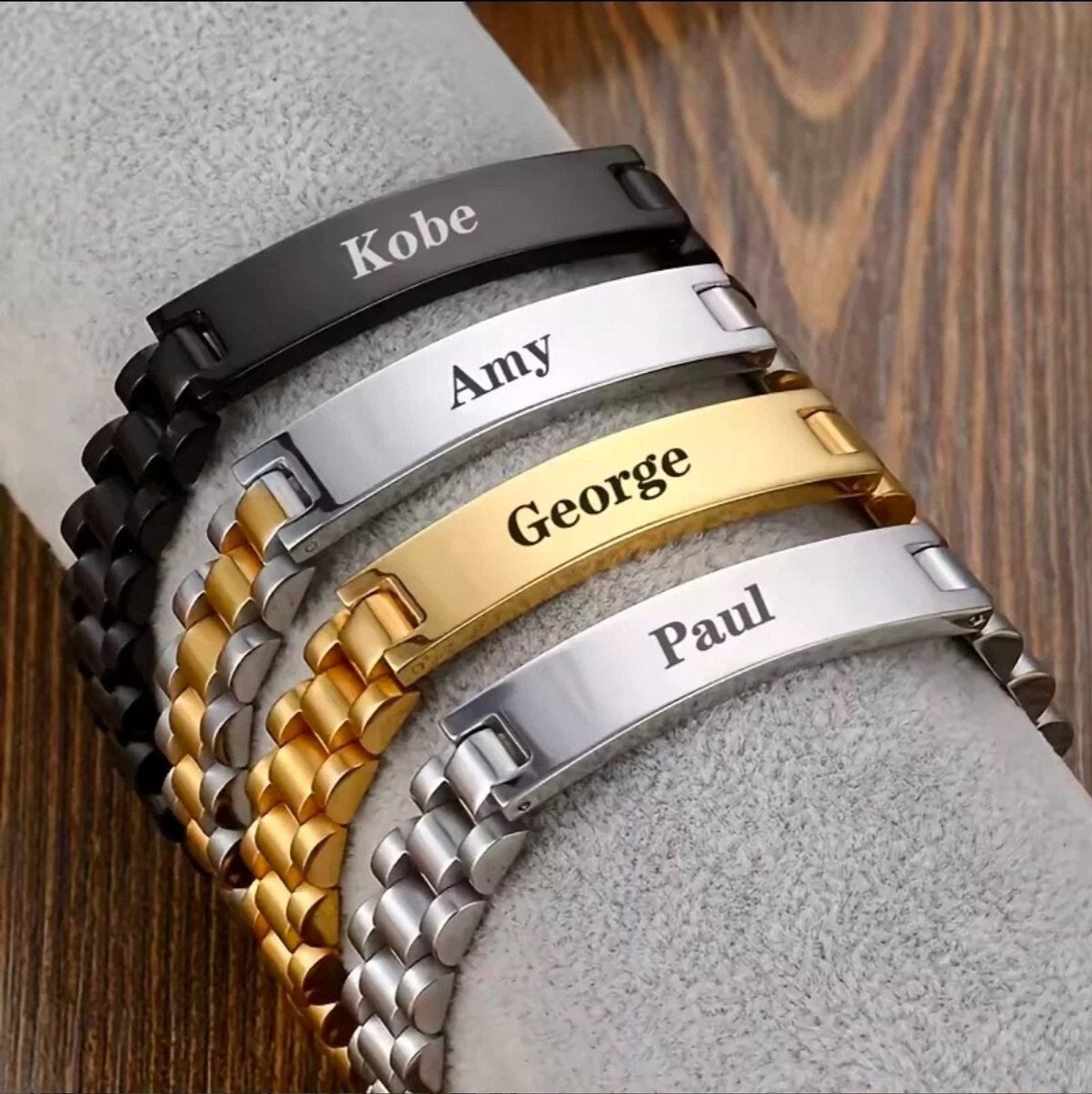 Gepersonaliseerde Armband met Naam – Zilver - 21 cm - Keuze uit 7 Lettertypes - Smartkabel.nl