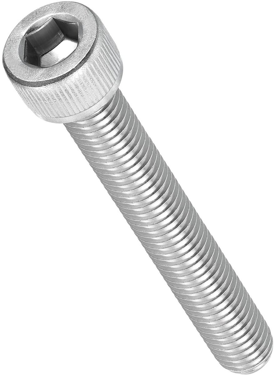 2 Stuks RVS M10 Countersunk Cilinderkop Schroeven 70mm met Volle Draad voor Elektrische Motor en 3D Printer, Zilver