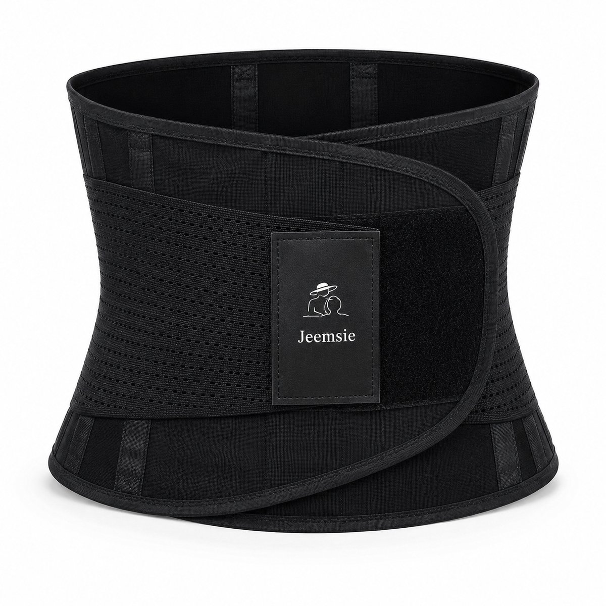 Waist Trainer Dames – Verstelbare Tailleband – Waist Shaper – Dubbele Klittenbandsluiting – Ademend – Zwart