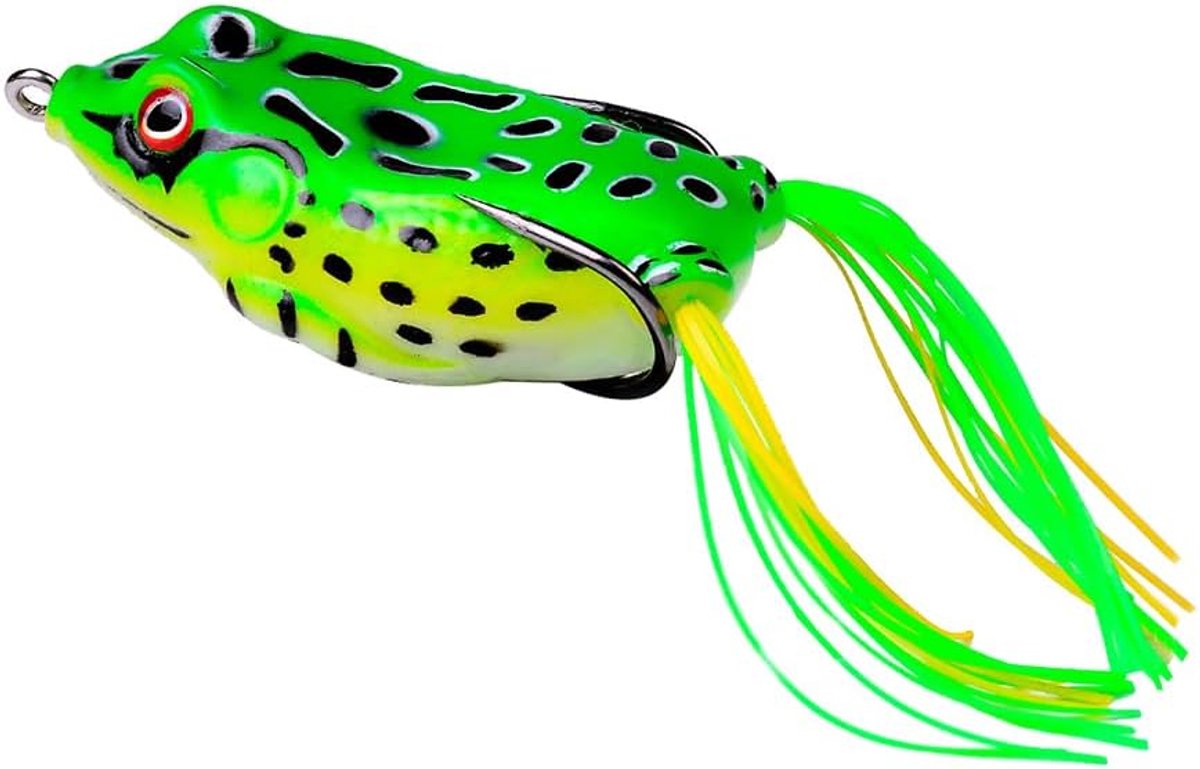Topwater Jump Frog Lures 5cm - Zachte aas met dubbele scherpe haken - Realistische uitstraling - SnelShoppen