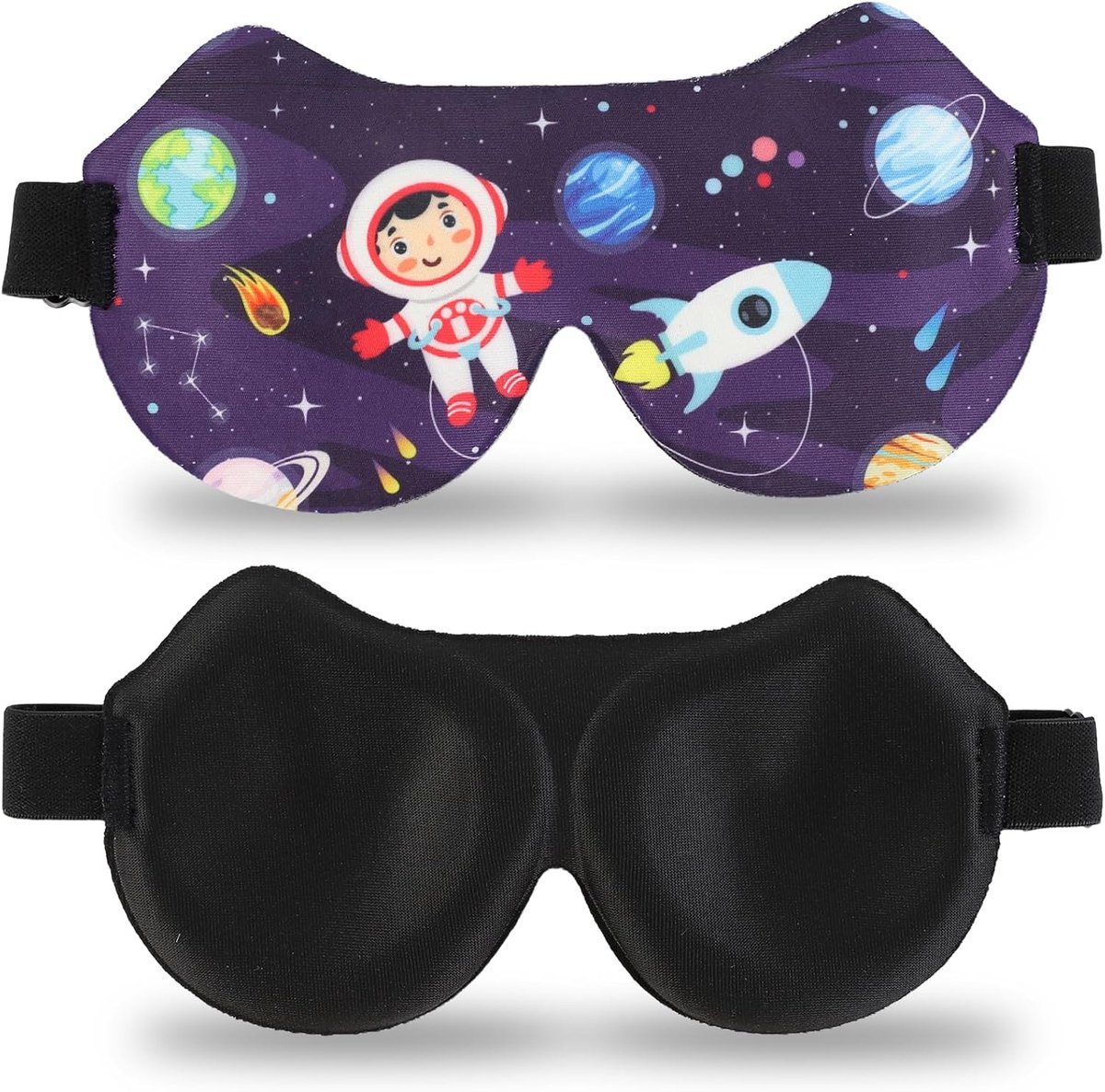 Slaapmaskers met verstelbare riem | Comfortabel en verduisterend, bedrukt met cartoonpatronen, voor kamperen, autoritten en reizen