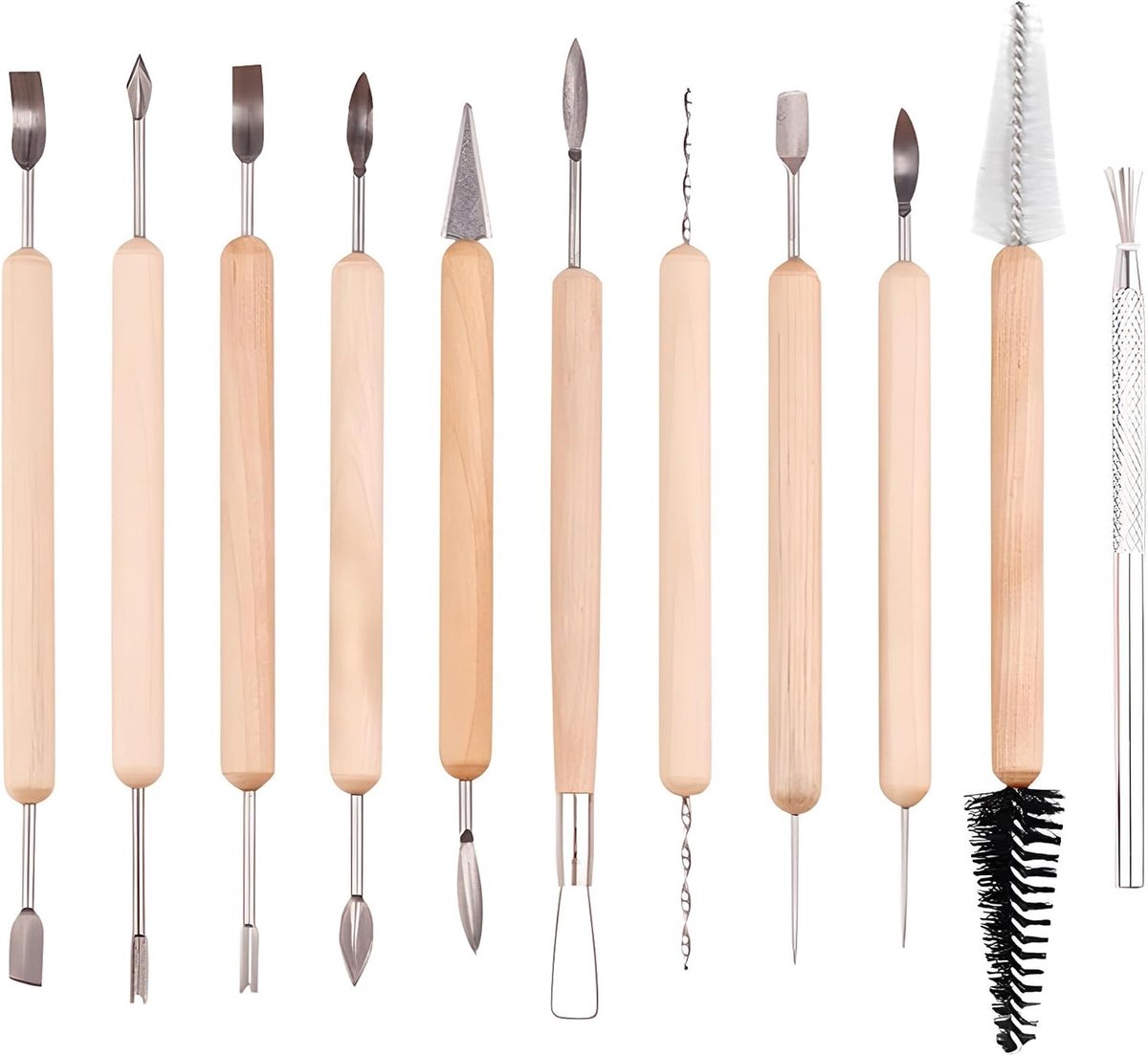 11-delige klei beeldhouwen Gereedschap Set Perfect voor Polymeer Air Dry Modeling Clay Beginners & Professionals Ideaal voor DIY Aardewerk & Keramiek Gereedschap voor Clay Sculpey Sculpting