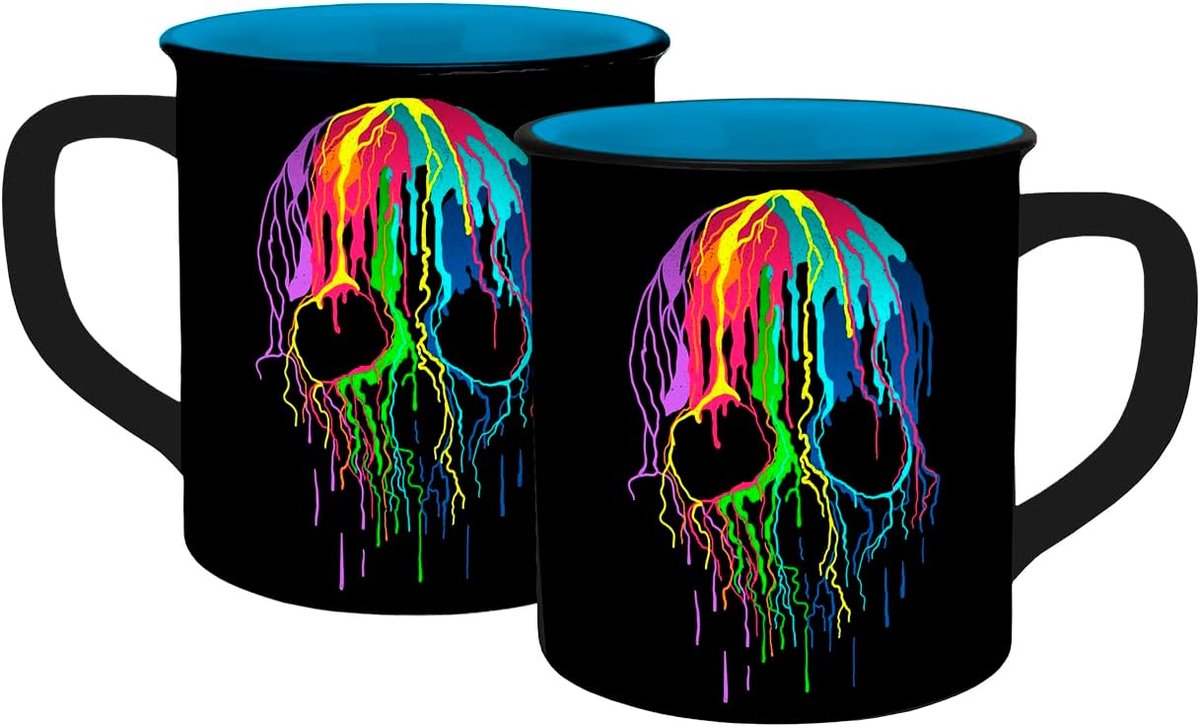 Skull Neon emaille optiek 400ml