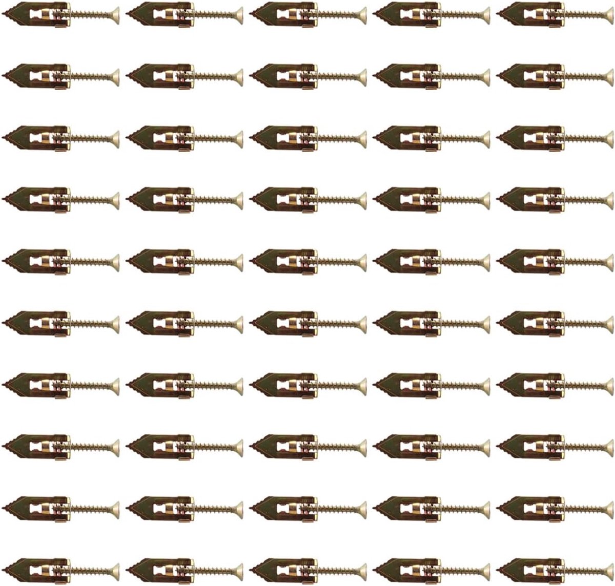 50 sets gipsplaatankers, gipsplaatbevestigingsschroeven, voor gipsplaat, vezelplaat, holle wand, gordijn