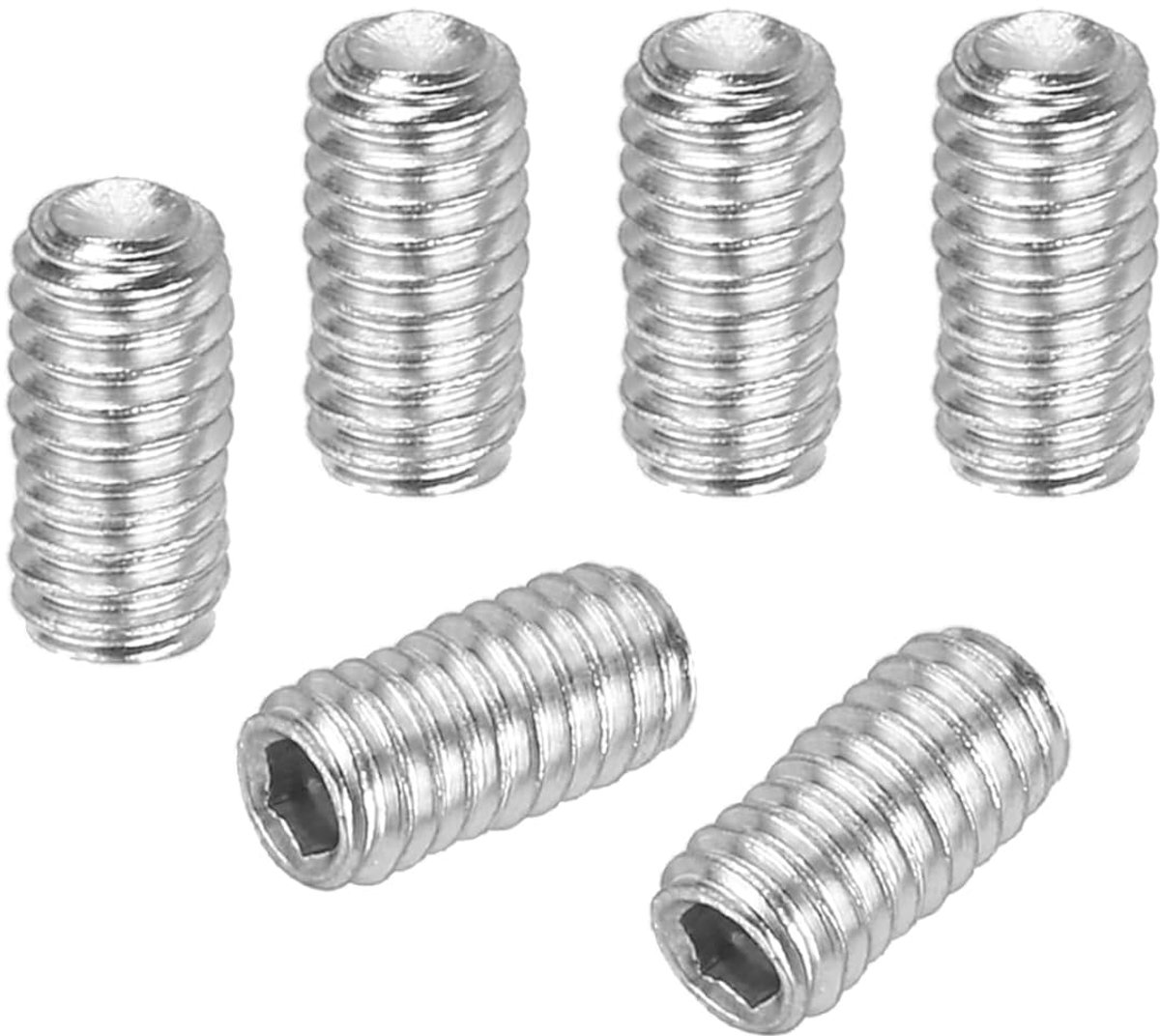 100 stuks madenschroeven M2,5 x 3 mm, 304 roestvrij staal, madenschroeven, set voor deurklinkhouder, meubellampen, kraan, reparaties, zilveren binnenzeskant, schroefdraadpennen, schroevenset