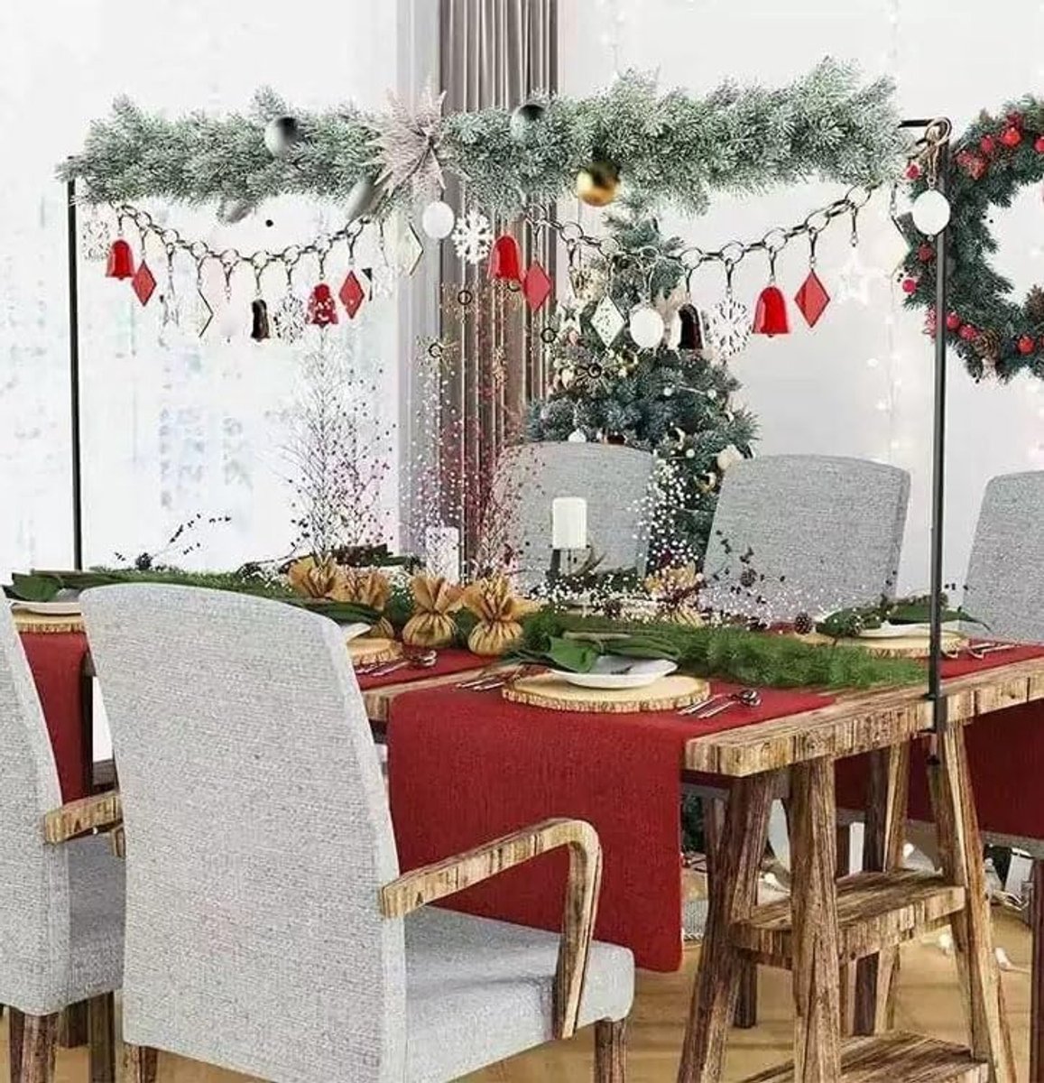 boven de tafel staande stangstandaard met klemmen, verstelbare tafelboog, achtergrondstandaard voor bruiloft, verjaardag en kerstdecoratie