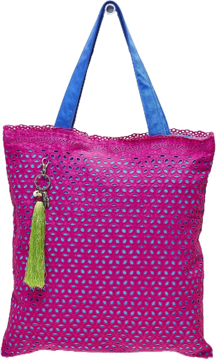 mooie boodschappentas - Leon Reticella-kant boodschappentas tas tote bag schoudertas boodschappentas modieus robuust duurzaam
