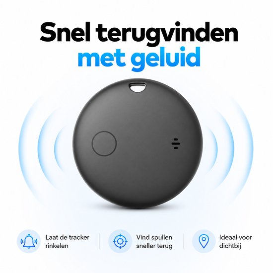 GPS Tracker - Werkt met Apple Find My & Android Find My Device - Locatie Tracker - Waterbestendig - Vervangbare batterij