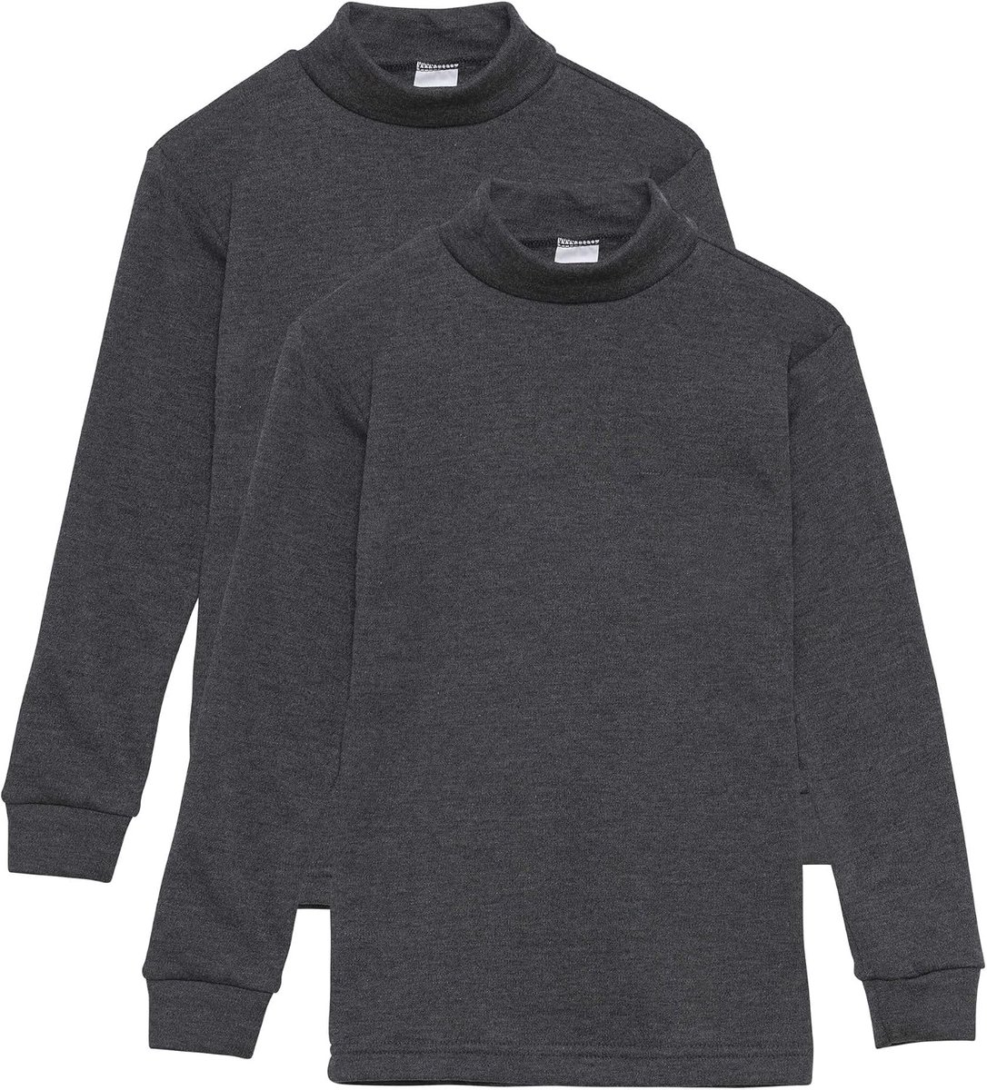 Thermo-ondergoed voor Kinderen, Lange Mouwen, Halfhoge Kraag, Effen, 2 stuks