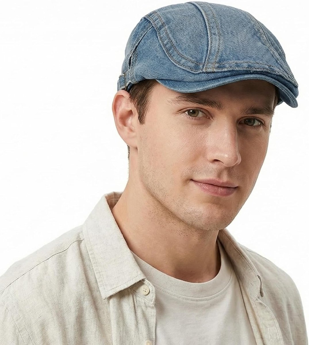 Denim Katoen Baret Hoed, Baskenmuts Unisex Flat Cap Ivy Newsboy Cabbie Caps Driving Hat