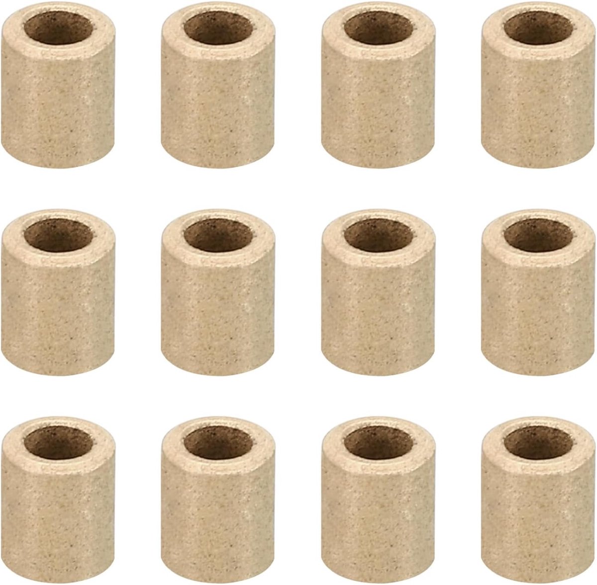 M3 messing afstandhouders, 12 stuks metalen afstandhouder messing 3 mm ID x 5 mm OD x 6 mm L messing afstandhouders schroef afstandhouder voor 1/8 inch of M3 schroef