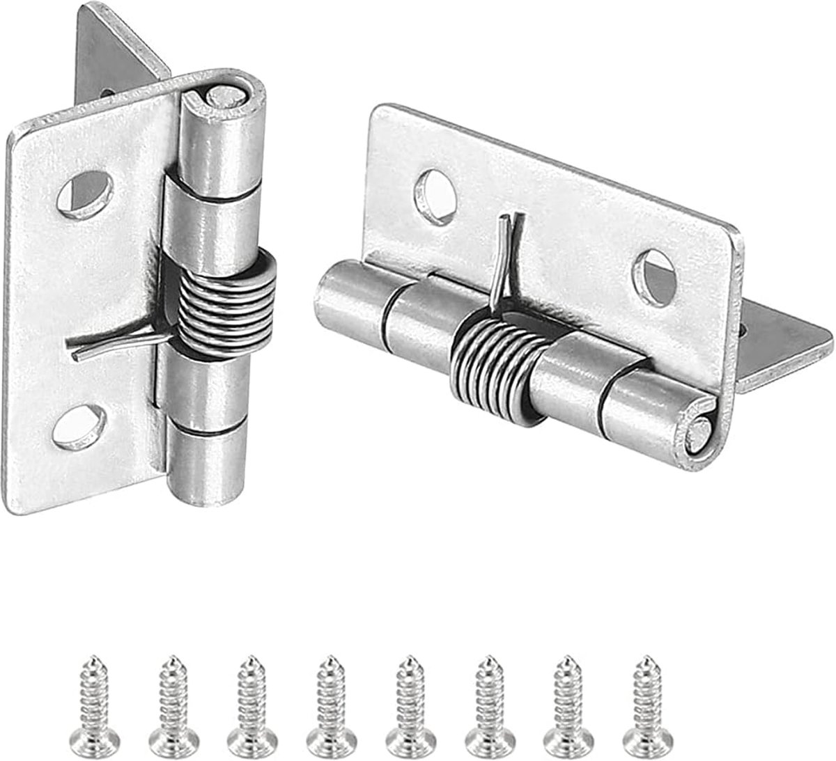 Scharnieren, 304 roestvrijstalen zelfsluitende geveerde deurscharnieren, automatisch sluitende scharnieren voor onzichtbare deuren, sluitende veerscharnieren (2,5 cm)