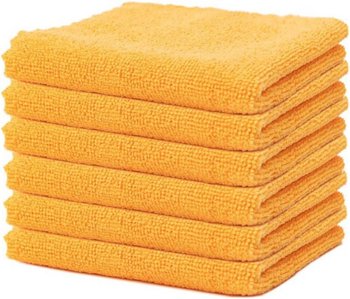 12 stuks microvezel reinigingsdoeken, doeken, 25 x 25 cm, oranje, multifunctionele doeken, zachte poetsdoek, microvezeldoeken, absorberende keukendoeken, theedoeken, pluisvrij, wasbare poetsdoeken