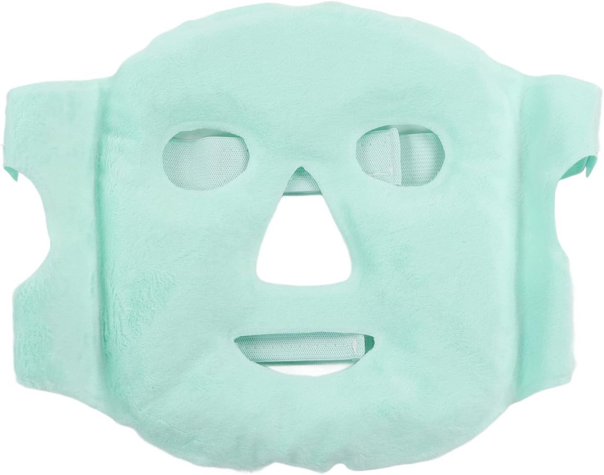 Slapen Heet Koud Kompres Gel Bead Face Cover Zachte Zwelling Stress Relief Heat Ice Pack Face Cover (Licht groen)