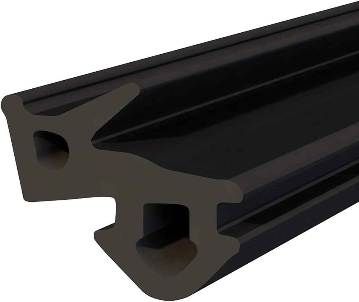 S-1126 VEKA raamafdichting, zwarter rubberen afdichtingstape, kunststof afdichtingen, aluminium profielafdichting, voor pvc ramen en deuren, 10 m