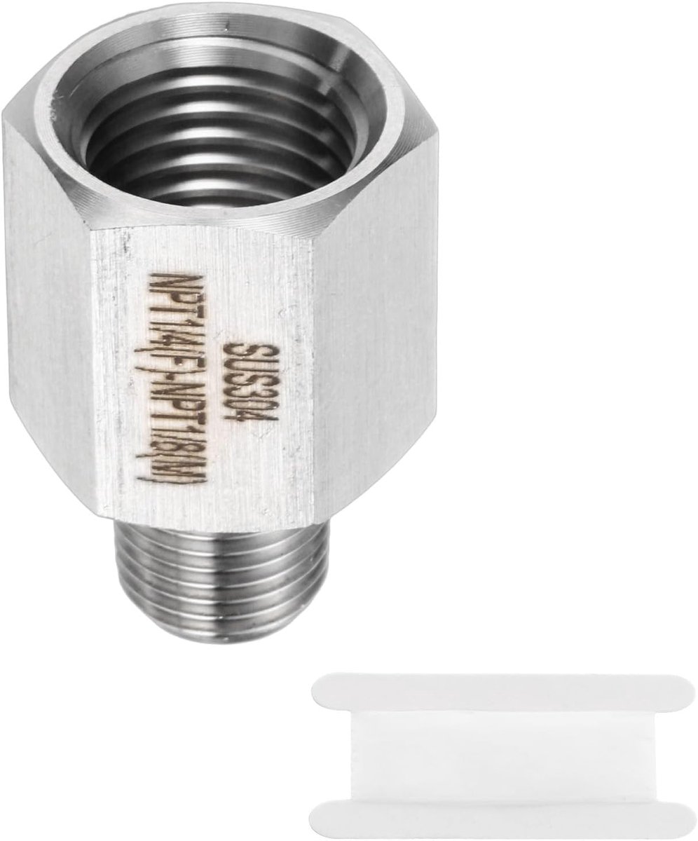 Roestvrij stalen buisfitting 1/4 inch NPT vrouwelijk x 1/8 inch NPT mannelijk verloopstuk zeskantbus buisadapter fittingen reducerende gietijzeren buisconnector voor water, olie, gas