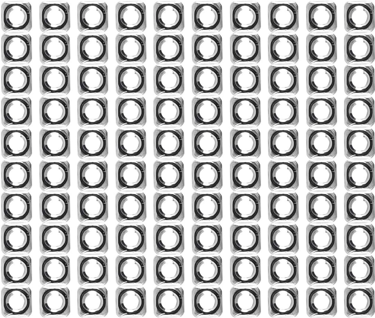 100 UNIDs M3 DIN557 metrische moer vierkante moer roestvrij staal voor industriële machines elektrische apparaten zilver
