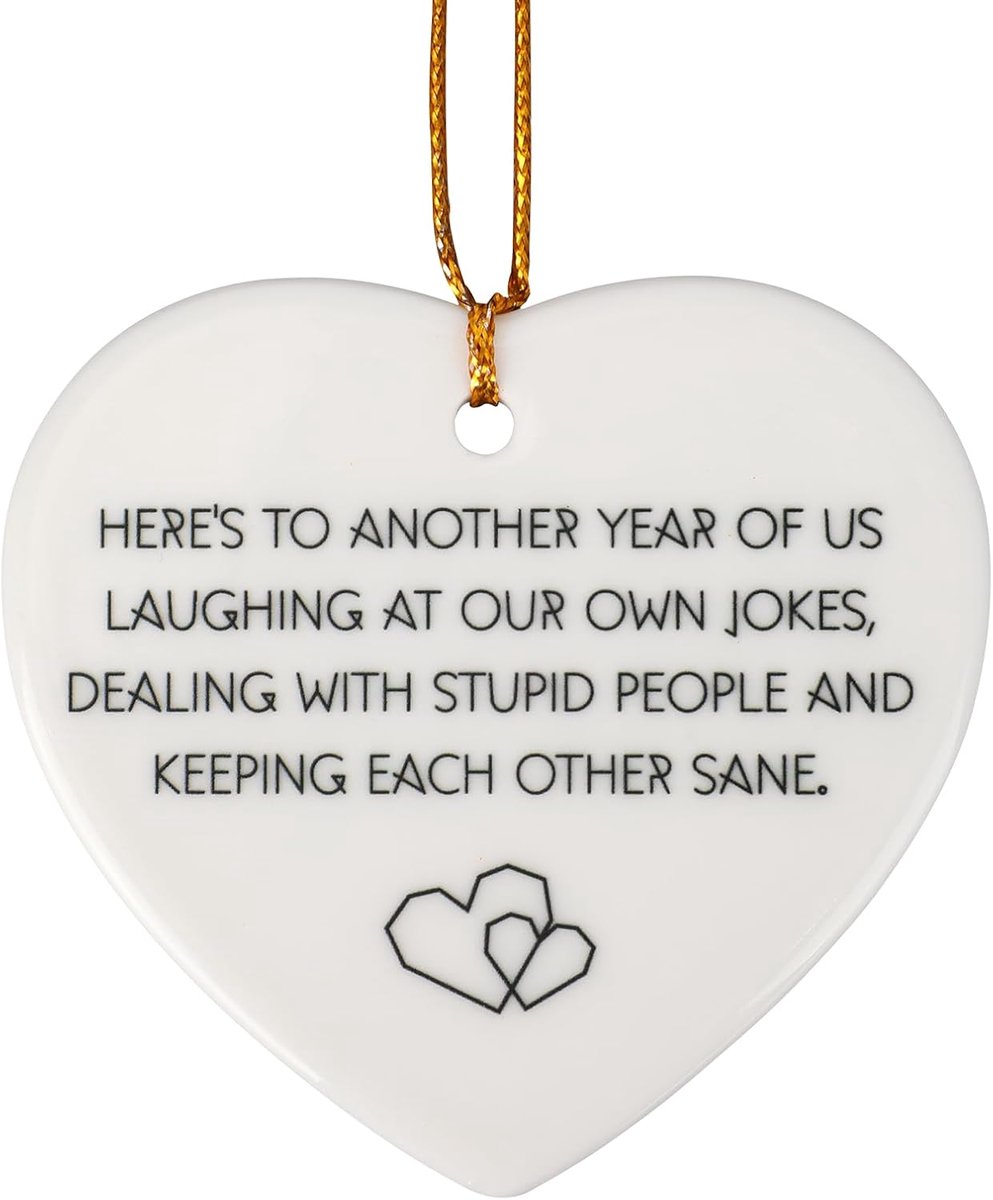 Keramisch Hart Ornament, Wit Bijbelvers Hangornament met Gouden Koord Ophanging Hart Keramische Plaquette voor Thuis Muur Deur Decoratie