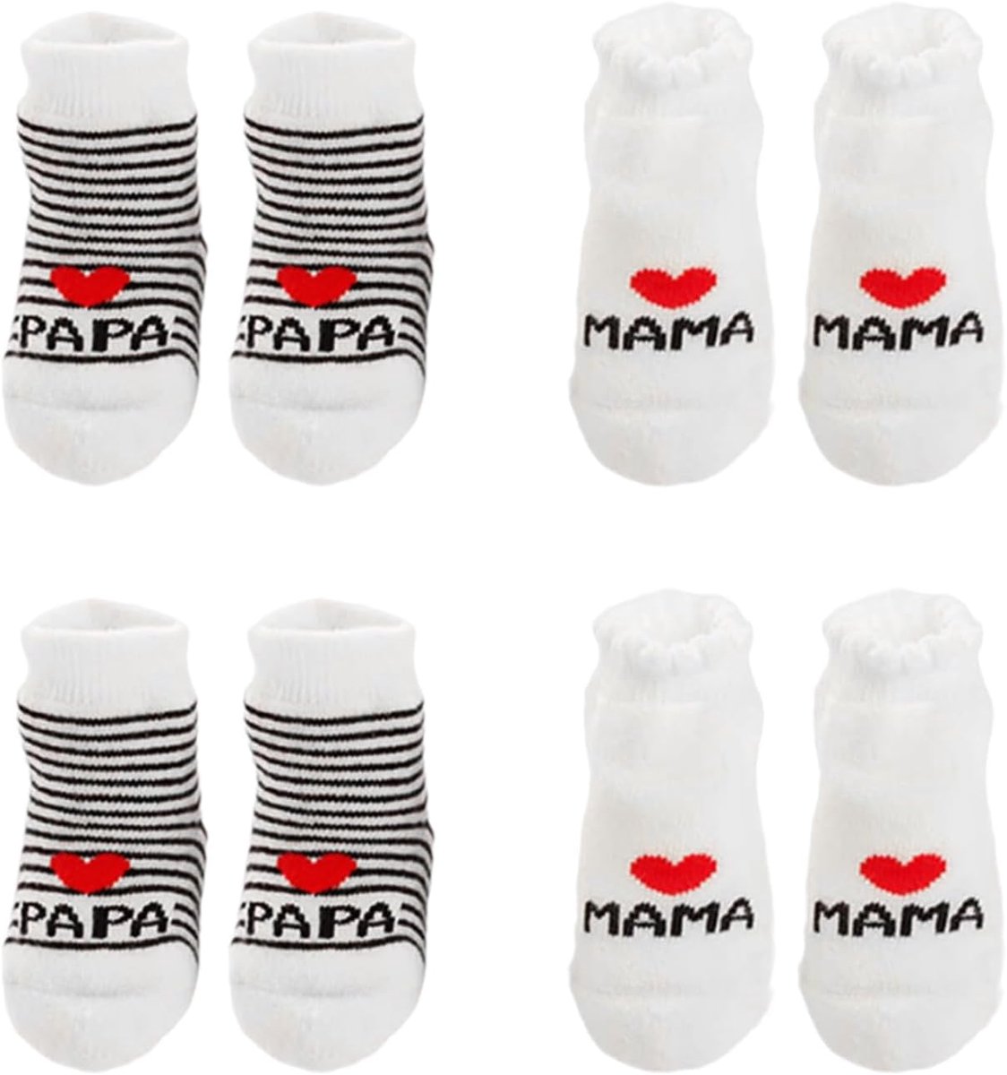 Sokken voor baby's, sokken voor pasgeborenen, gestreepte katoenen sokken, antislip sokken voor kinderen, cadeaus voor toekomstige ouders