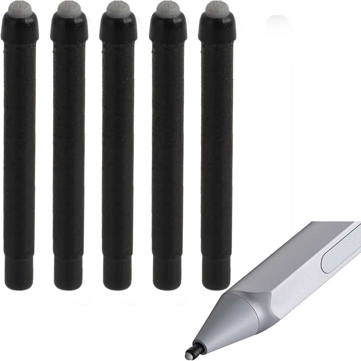5 stuks stiftpunten voor Microsoft Surface Pen, compatibele punten, stylus pen met reservepunten, draaibare penpunt, slim pen, 5 punten (5 stuks), nauwkeurige invoerpen met dunne punt