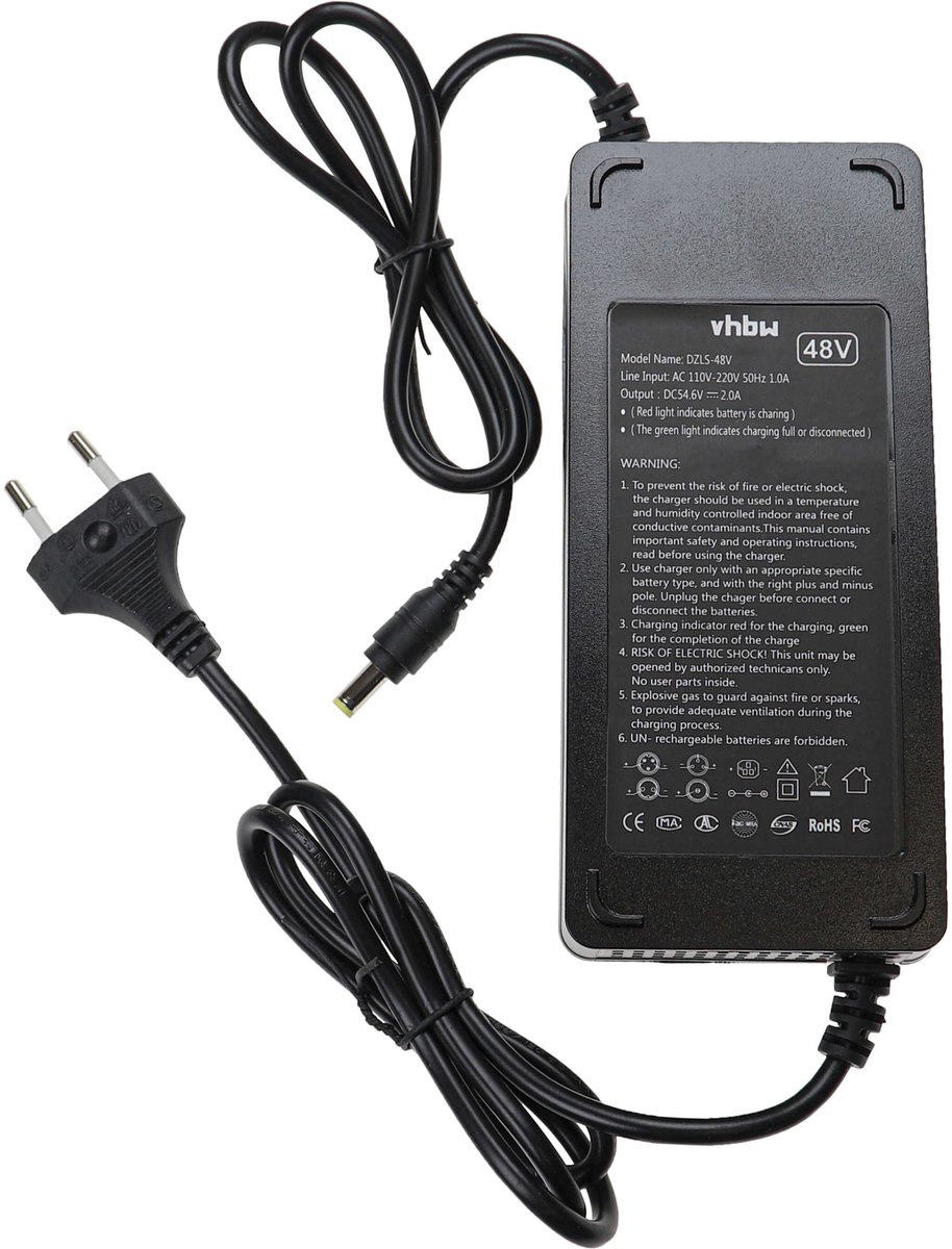 vhbw-accu compatibel met Fitifito Mountainbike MT29 e-bike (14,5 Ah, 48 V, Li-ion, incl. oplader) - Zwart