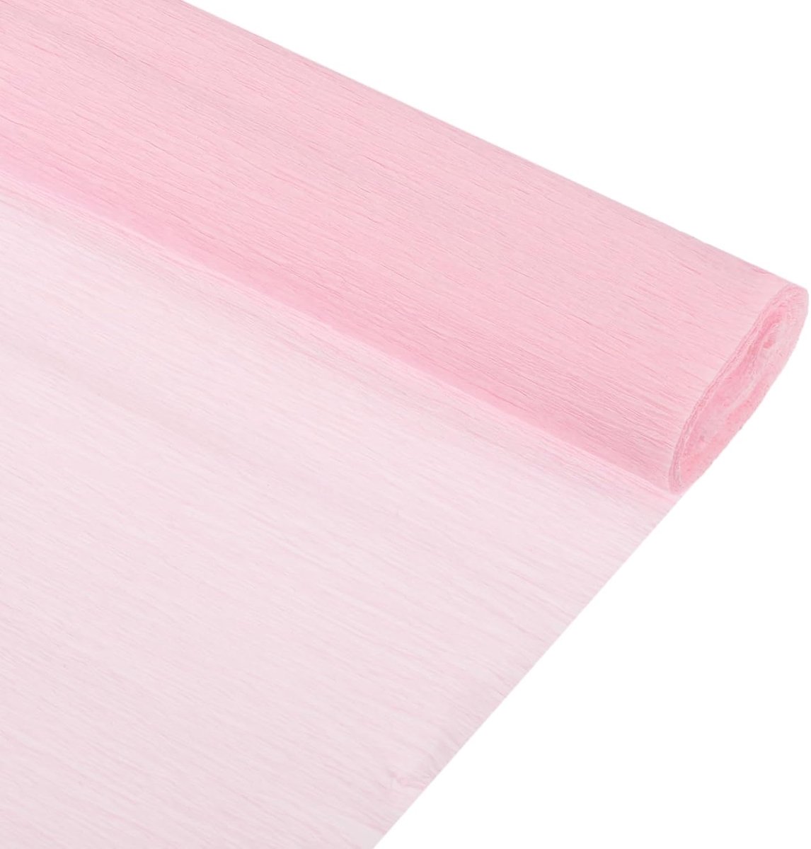 Rol crêpe-papier, 18 cm lang, 50 cm breed voor huwelijksceremonie, verschillende grote festivals decoratie, lichtroze, 2 stuks