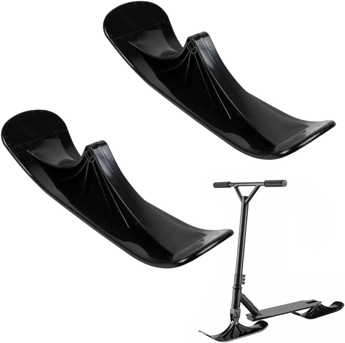 reserveschaatsen voor 2-in-1 step en snowkickslee, sneeuwscooter, sneeuwscooter, slee, vouwschoenplank, outdoor, sneeuwscooter, volwassenen, sneeuwski-opzetstuk