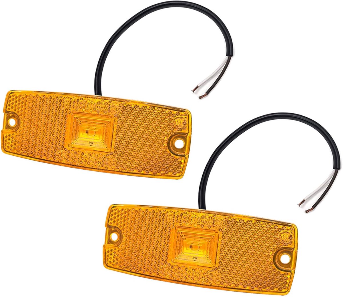 2 stuks 12 V 24 V LED zijmarkeringslicht oranje voor vrachtwagen, aanhanger