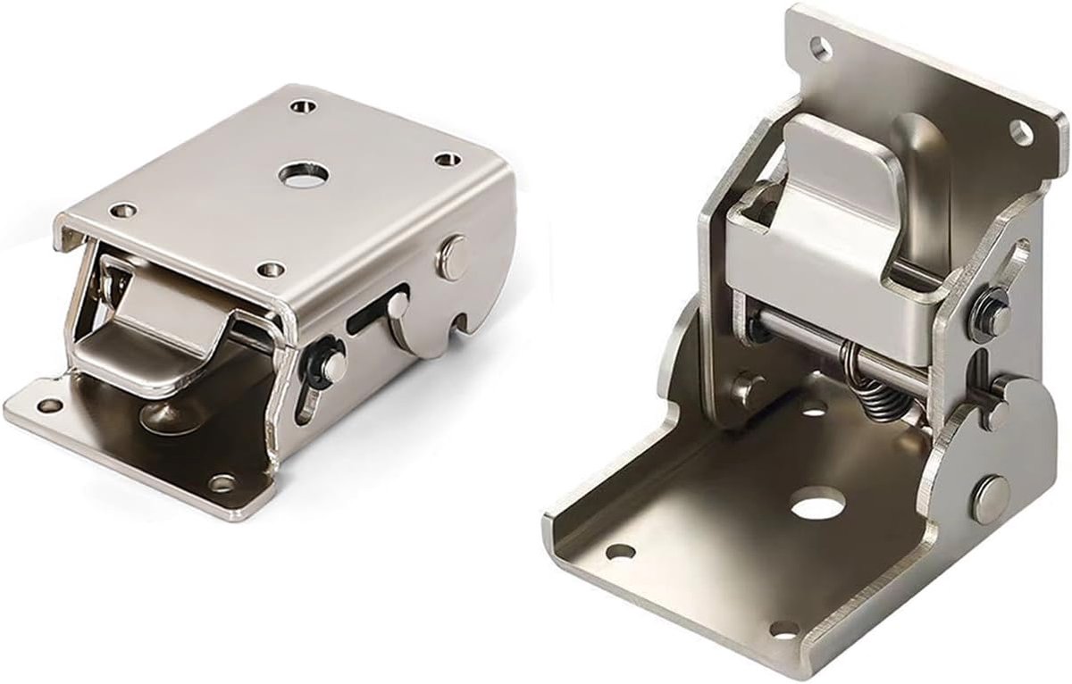 Scharnieren, 0-90 Graden Verstelbaar, Zinklegering Steunbeugels met Vergrendelknop, 63mm x 50mm (1 Paar)