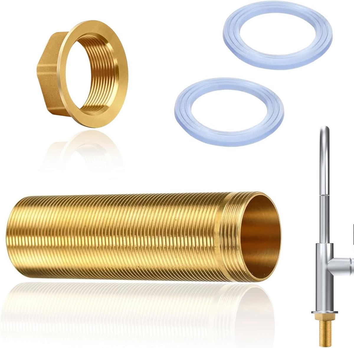 Verlengde Hohe M30 X 10 Cm | Accessoireset Voor Bevestiging Van Schroefdraad Van Messing Voor Kraanreparatie