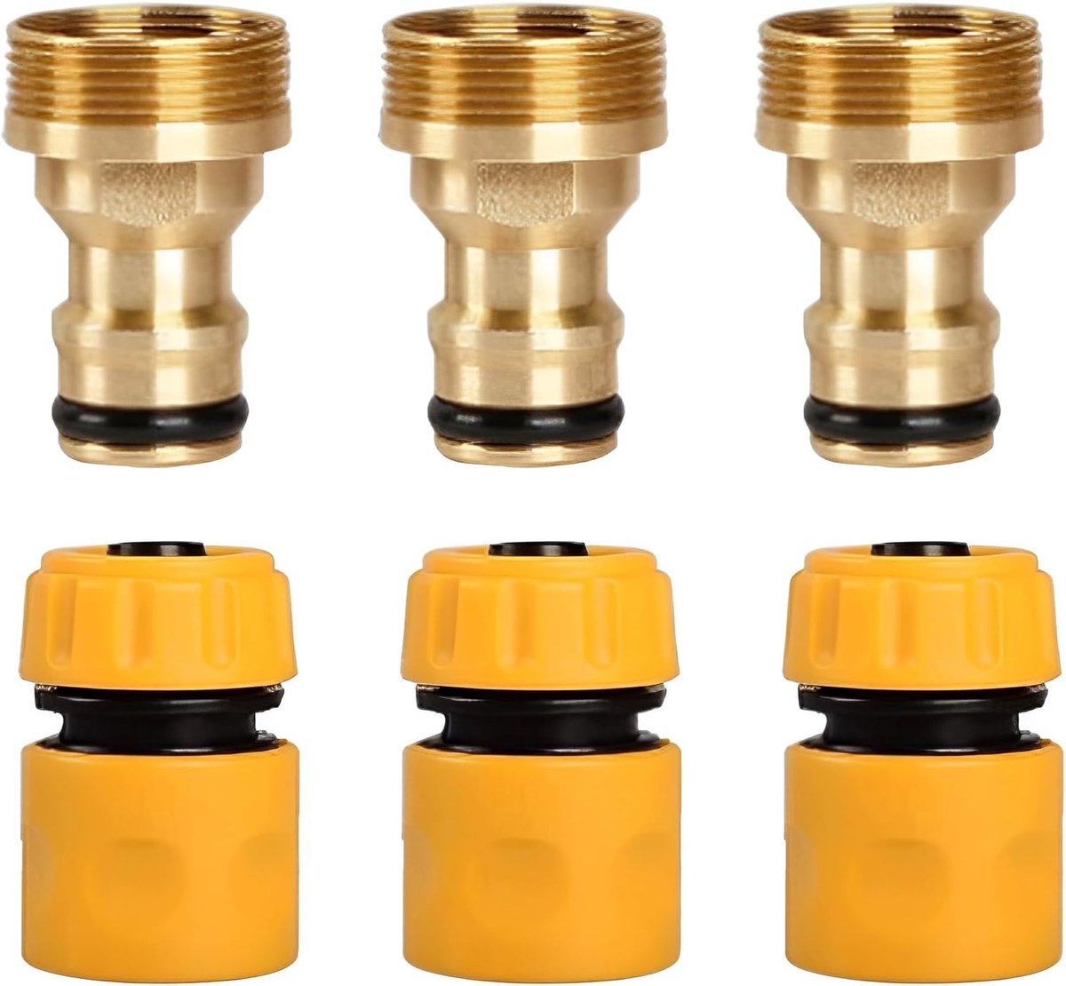 adapter, 6-delige set voor tuinslang en keukenkraan, universele slangaansluiting voor kraan, compatibel met standaard binnendraad, ideaal voor huis en tuin