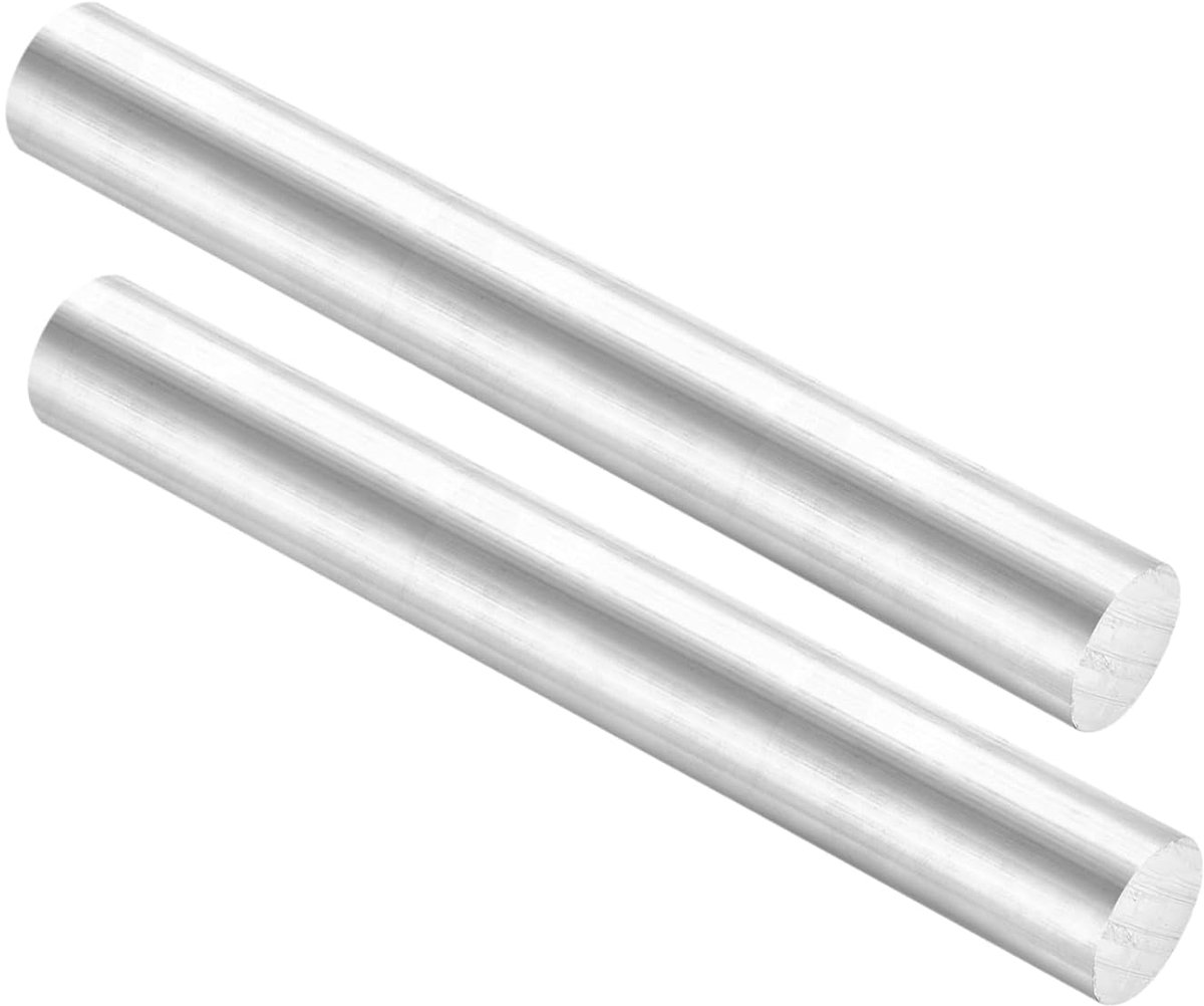 Aluminium volledig materiaal ronde staaf draaibank stang 26 mm x 203 mm voor doe-het-zelf handwerkgereedschap 2 stuks