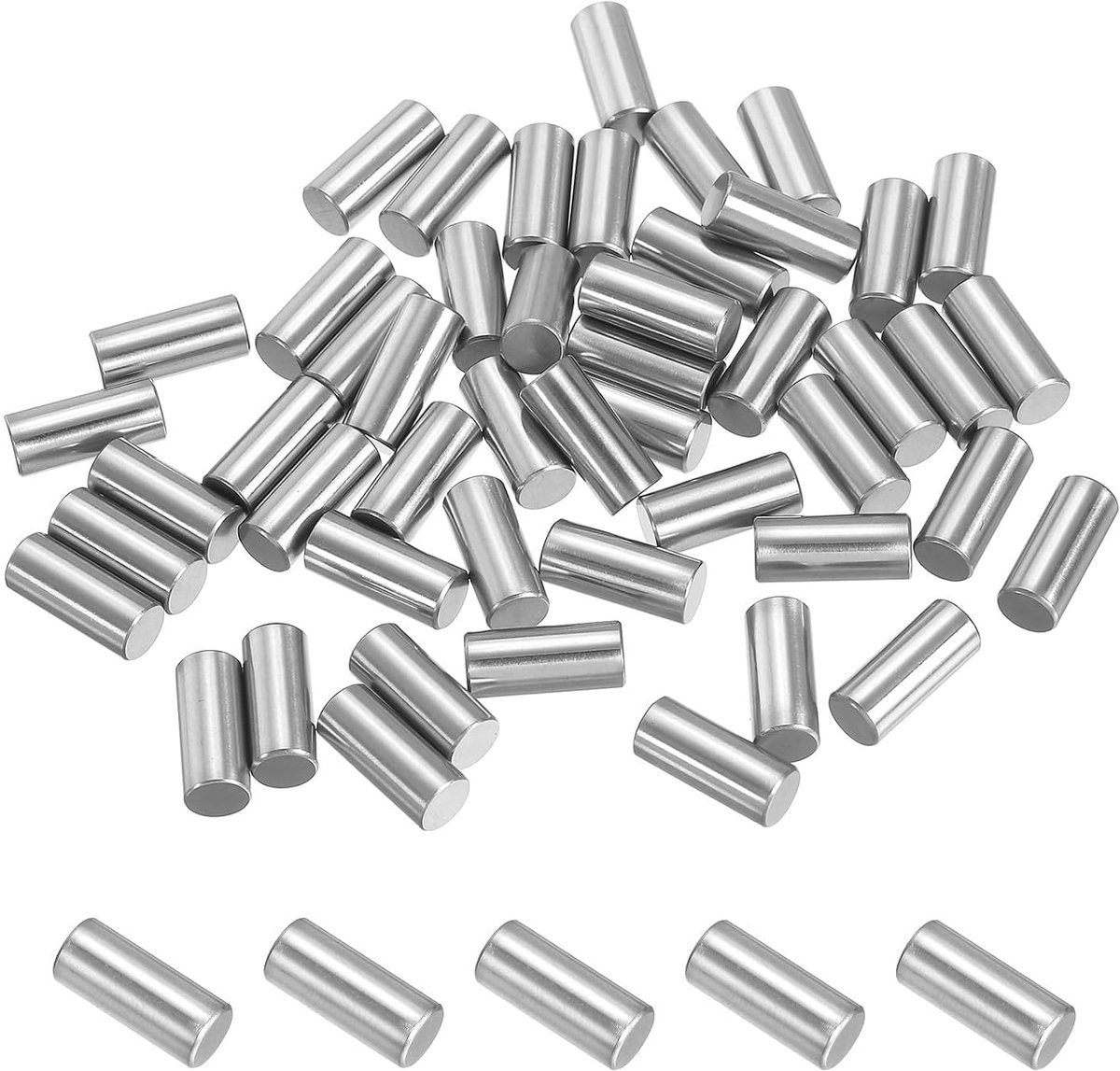 Metalen noppen 6 x 14 mm, 100 stuks 304 roestvrij staal pluggen houder planken boekenkast kast element bevestiging component, zilver