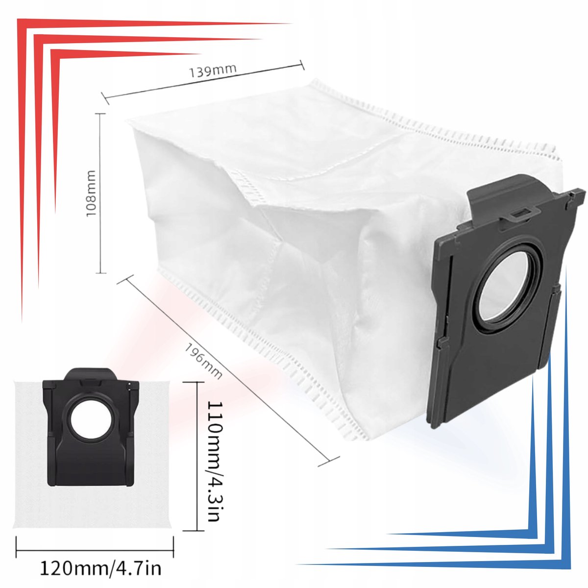 AreoSe - Stofzuigerzakken voor Dreame L10s Ultra Dreame X30 X40 X50 - 8 stuks