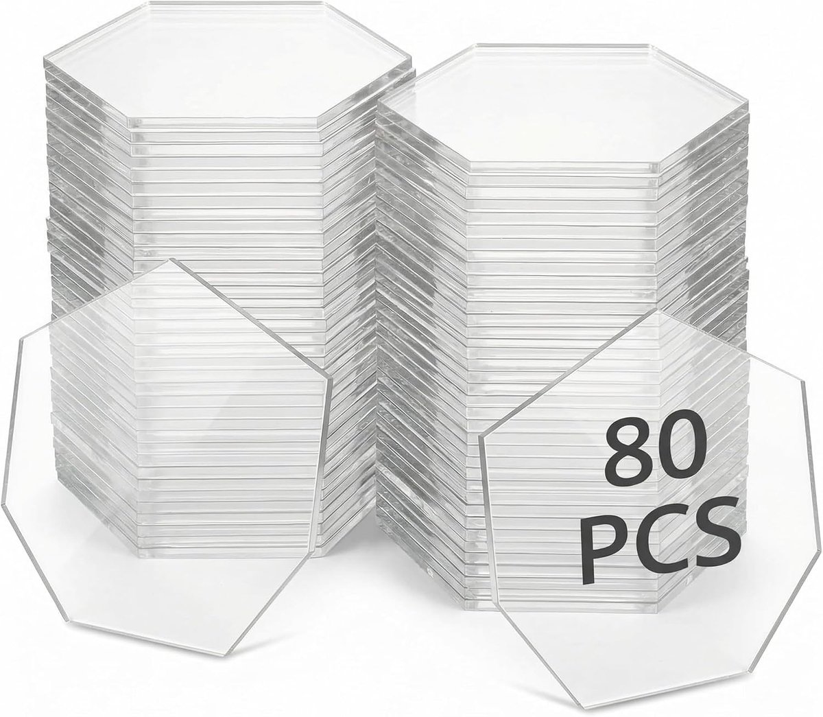 Acrylaatplaten 80st - 8x7cm - 2mm dik - ideaal voor fotoframes en decoraties - SnelShoppen