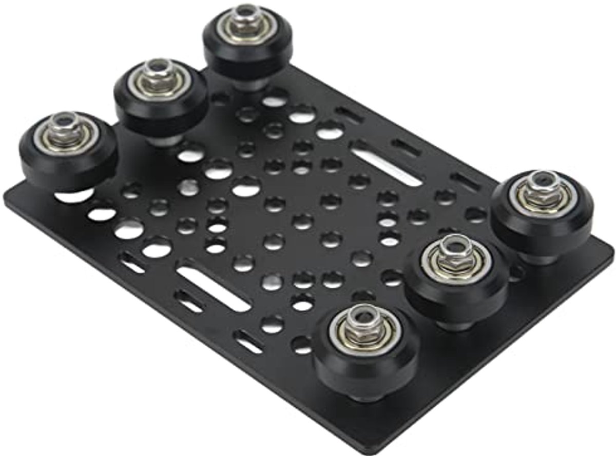 Plate Kit Aluminium Zwart Geanodiseerd Oppervlak 3D Printer Gantry Board met Katrol voor 20-80mm / 0.8-3.1in Aluminium Extrusie Profielen Lineaire Rail 3D Printer