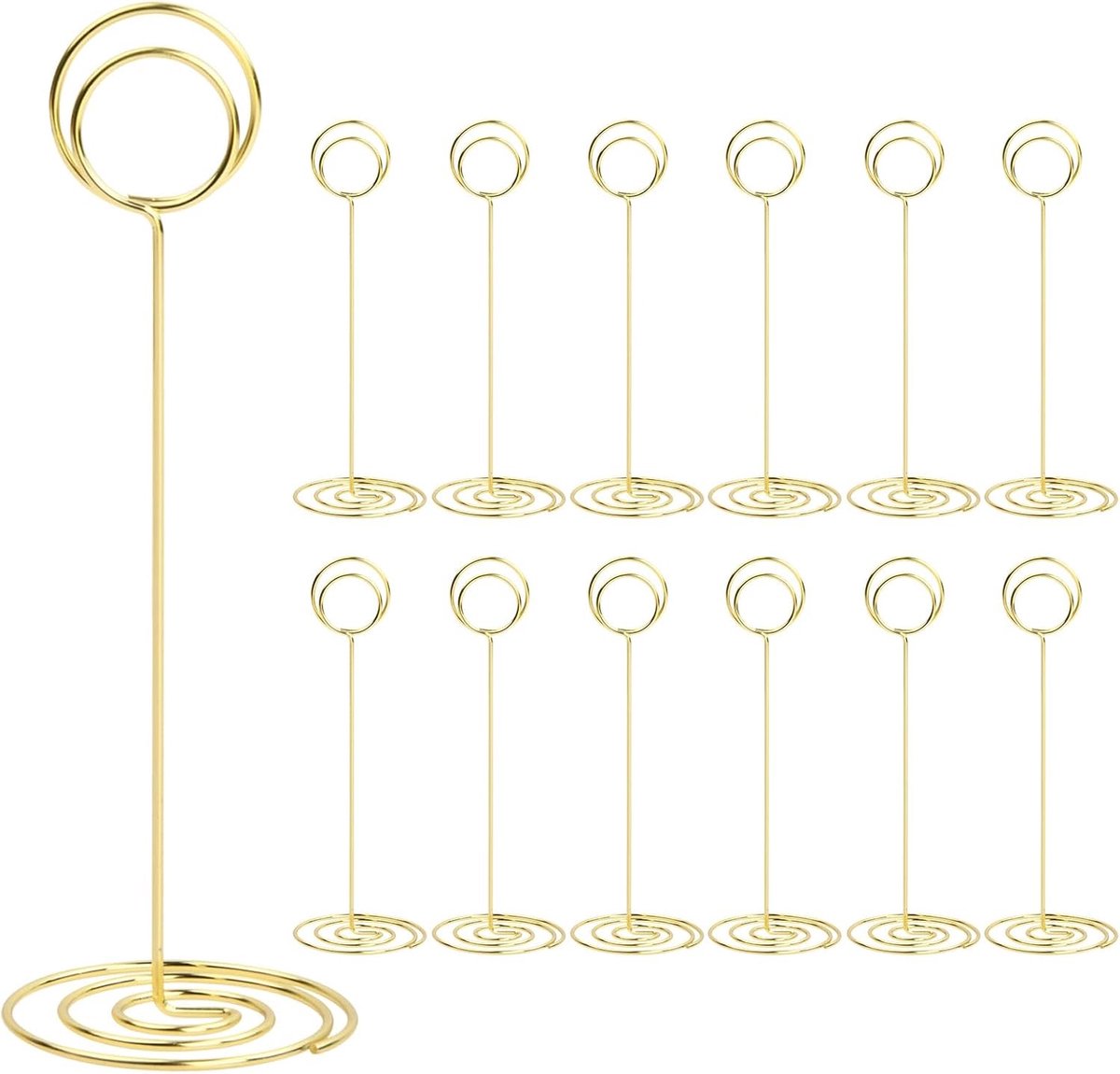 Set van 12 tafelkaarthouders voor bruiloften, 220 mm, tafelnummerhouder, fotohouder, voor Kerstmis, banket, feest, Valentijnsdag, tafelnummer, bruiloft