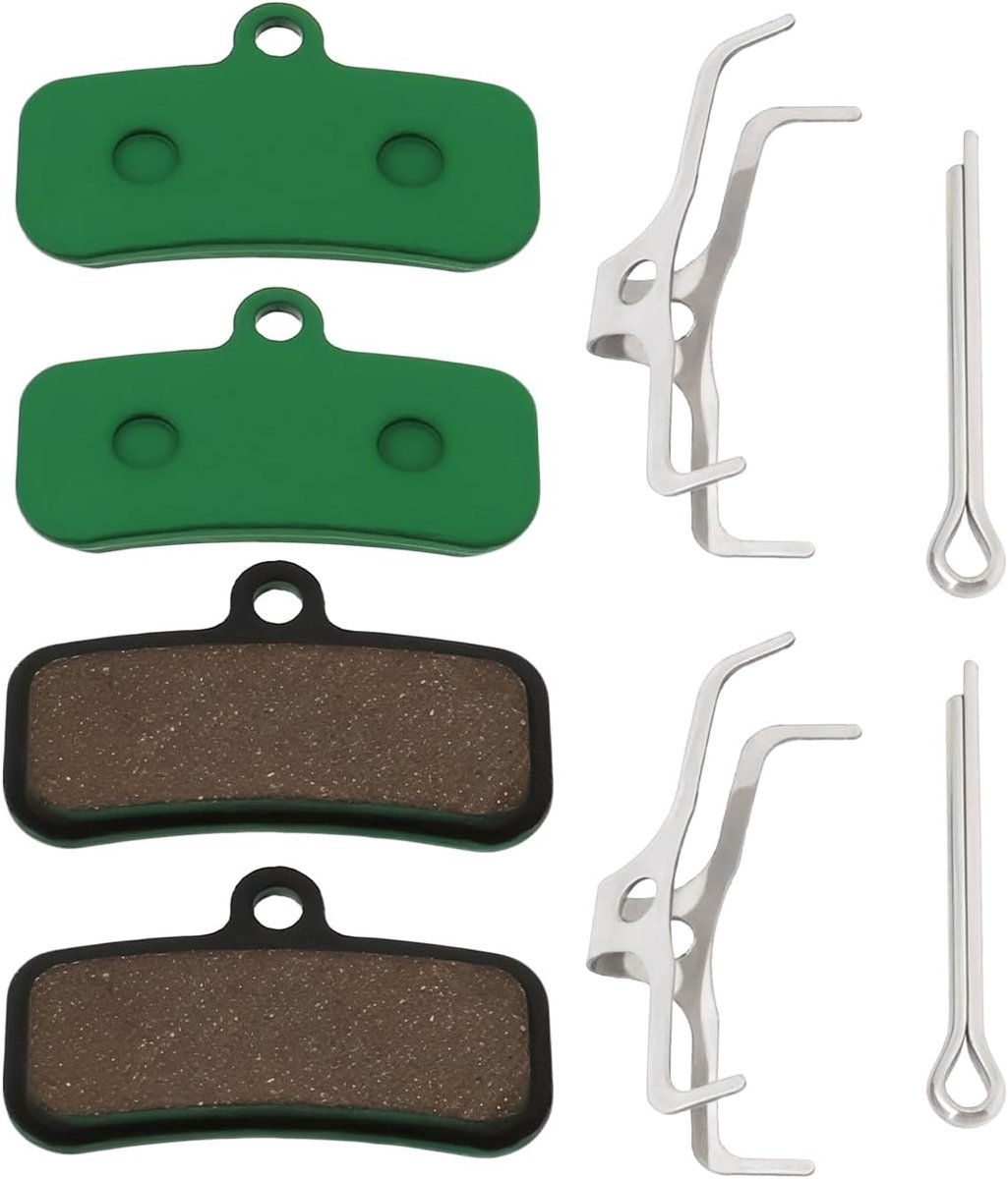 schijfremblokken fietsen keramische remblokken vervangingsonderdeel compatibel met Shimano compatibel met Tektro Dorado 4P HD-E72, groen