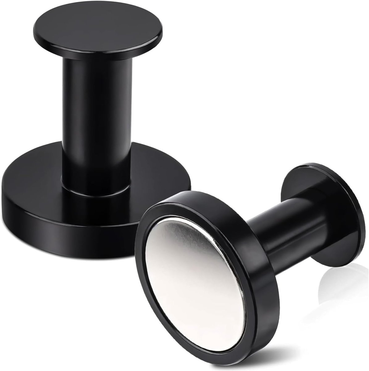 2 stuks magneethaken, extra sterk, N38, hoge prestaties, magnetische haken, voor ijzeren deuren, koelkasten, keukens, kledingrek, kantoor, camping (zwart)