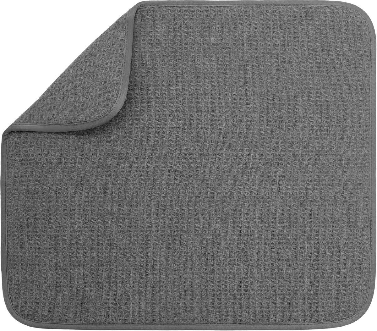 INC. Absorberende, omkeerbare microvezel droogmat voor keuken, 16 inch x 18 inch, houtskool