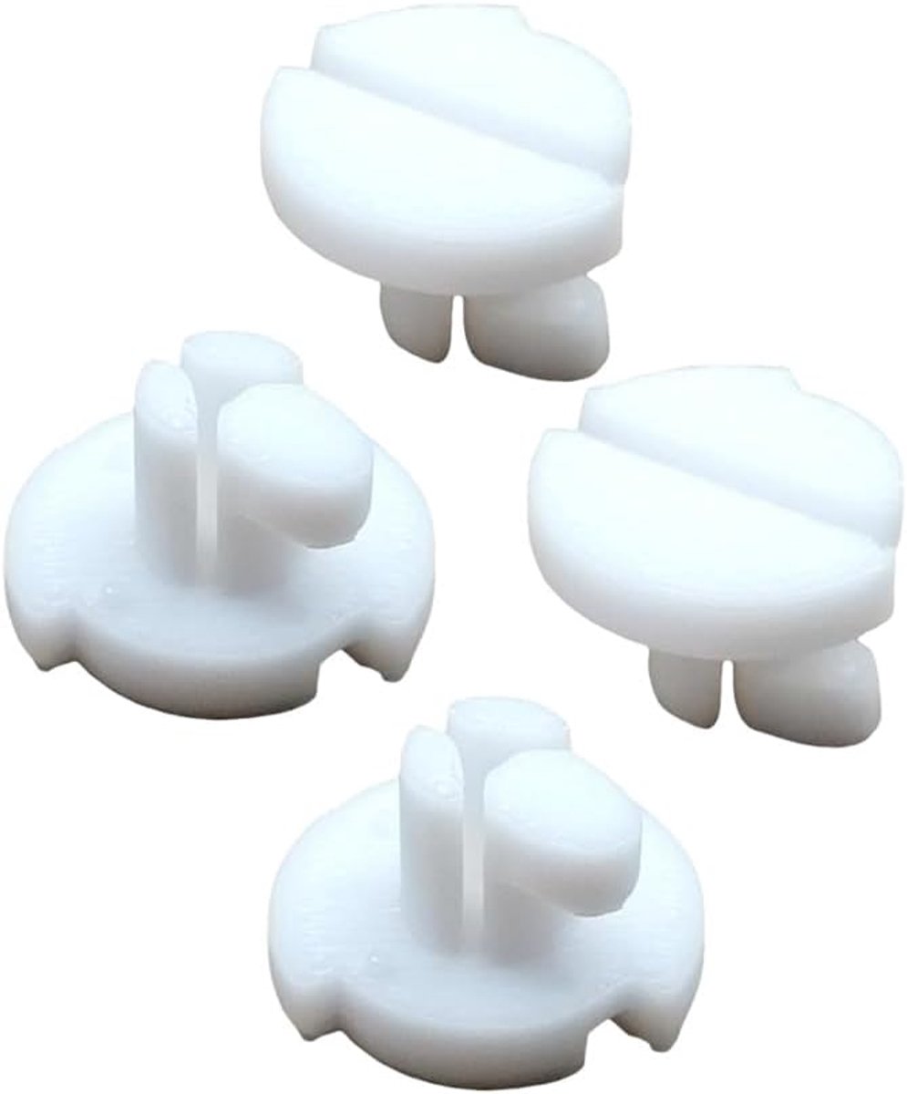 4 x reserveschroeven voor radiatorgrill, caravan, camper, kunststof, wit