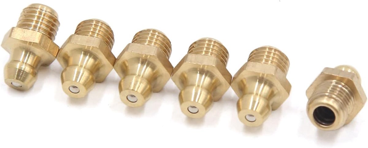 sourcingmap 6 Stks M8 x 1mm Draad Rechte Vet Zerk Fitting voor Auto