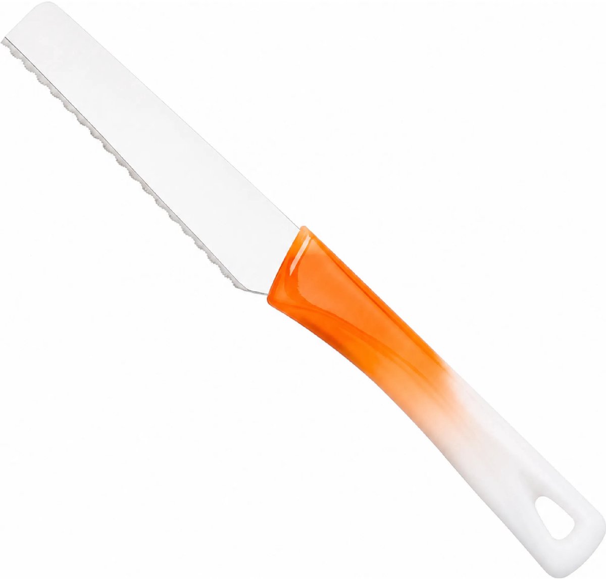 RÖR Solingen Broodmes 10 cm met Bi-Color wit/oranje handgreep