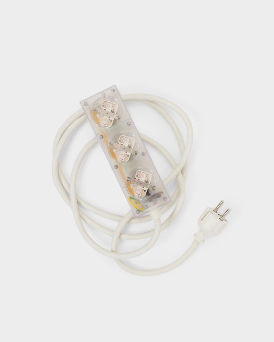 Power Bar Stekkerdoos 2m met magnetische Bodem (Doorzichtig) - Praktisch Stijlvol Meervoudig Stopcontact - Power Strip 3-weg